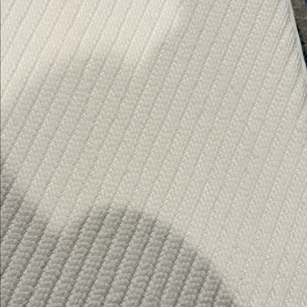 Cotton Memory Foam White Quilted Bath Mat